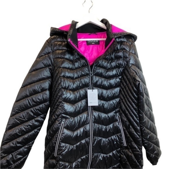 Noize Claire Black Pink Puffer Jacket New - Picture 4 of 16
